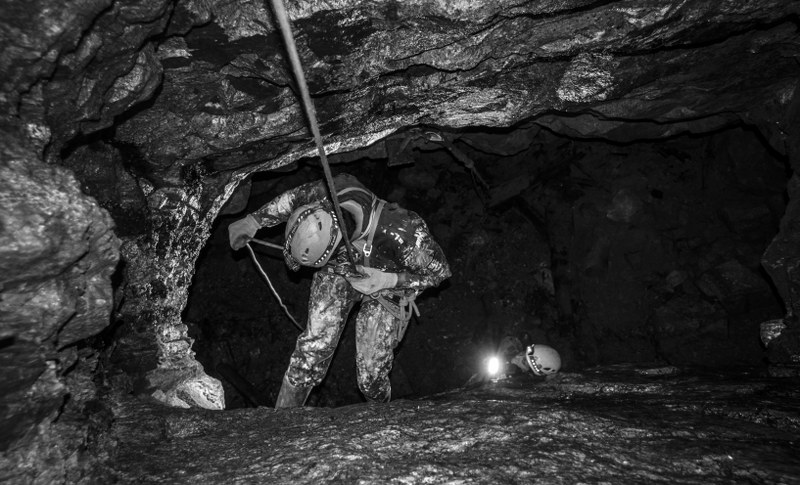 Going deeper underground in Cornwall. Abseiling and caving adventures in Cornwall.