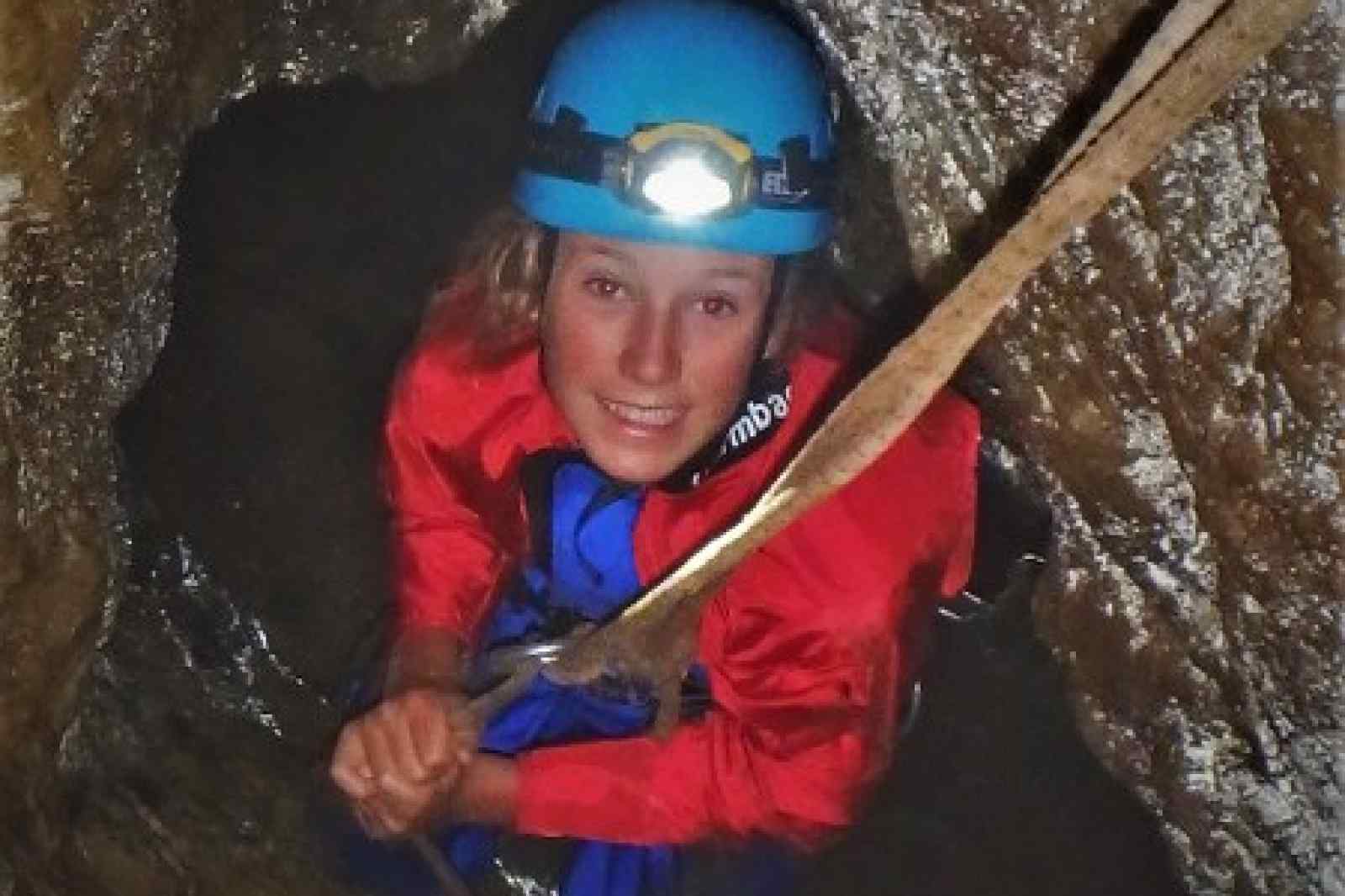 Getting ready to abseil in a Cornish tin mine. Tin mine tours near Newquay.